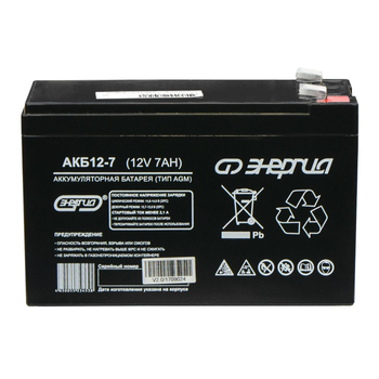 Аккумулятор для ИБП Энергия АКБ 12-7 (тип AGM) - ИБП и АКБ - Аккумуляторы - Магазин электротехнических товаров Проф Ток